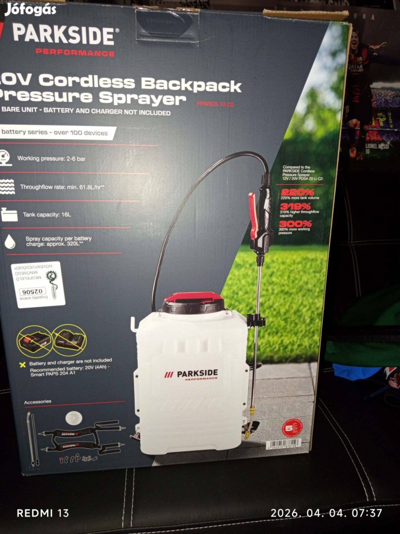 Új Parkside Performance Akkus háti permetező 5 év