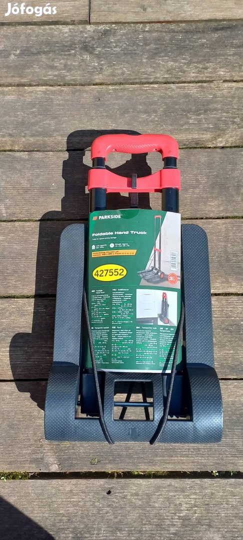Új Parkside összecsukható kis szállítókocsi 50 kg terhelhetőséggel