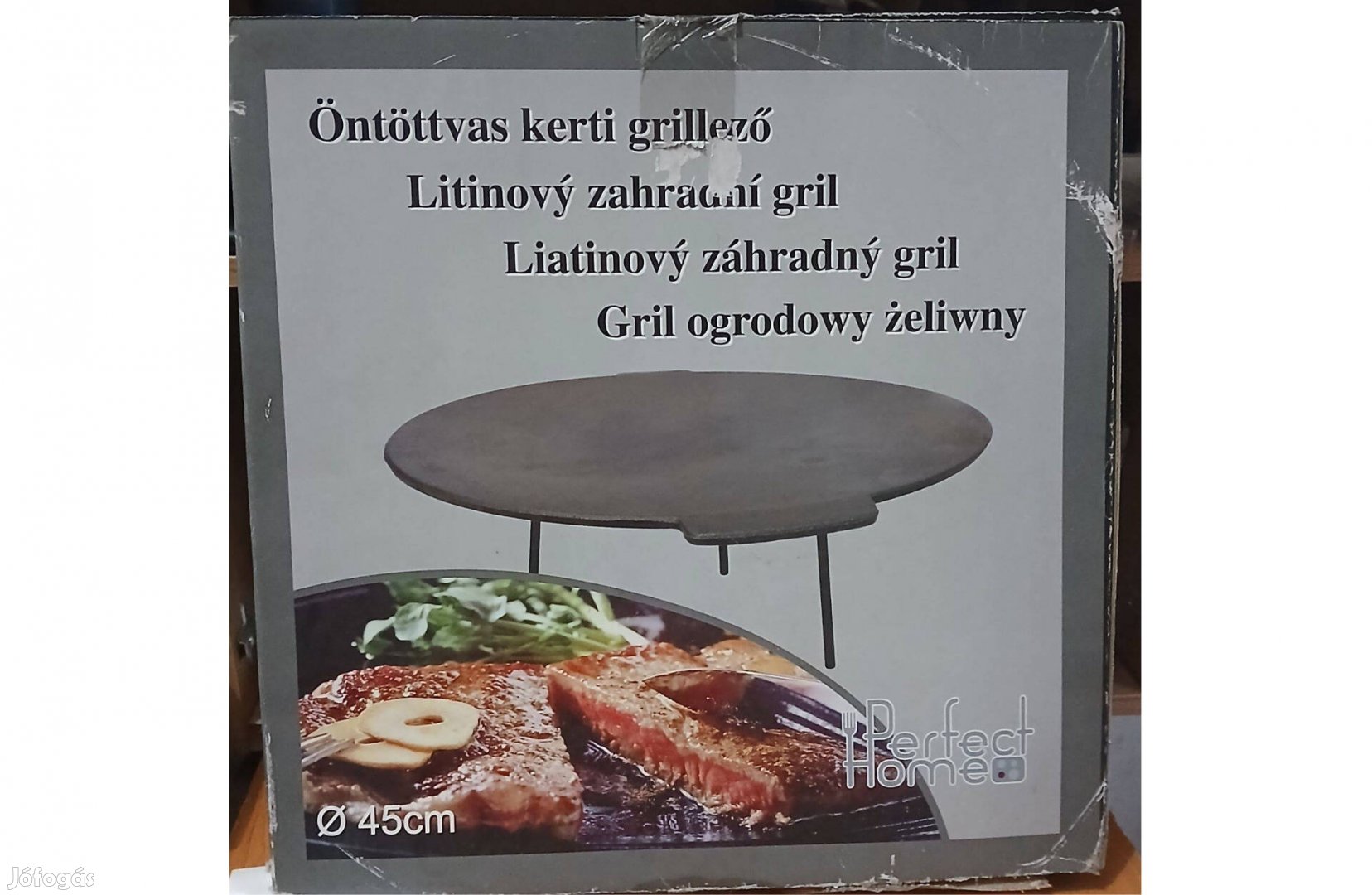 Új Perfect Home Öntöttvas grill tárcsa 45 cm