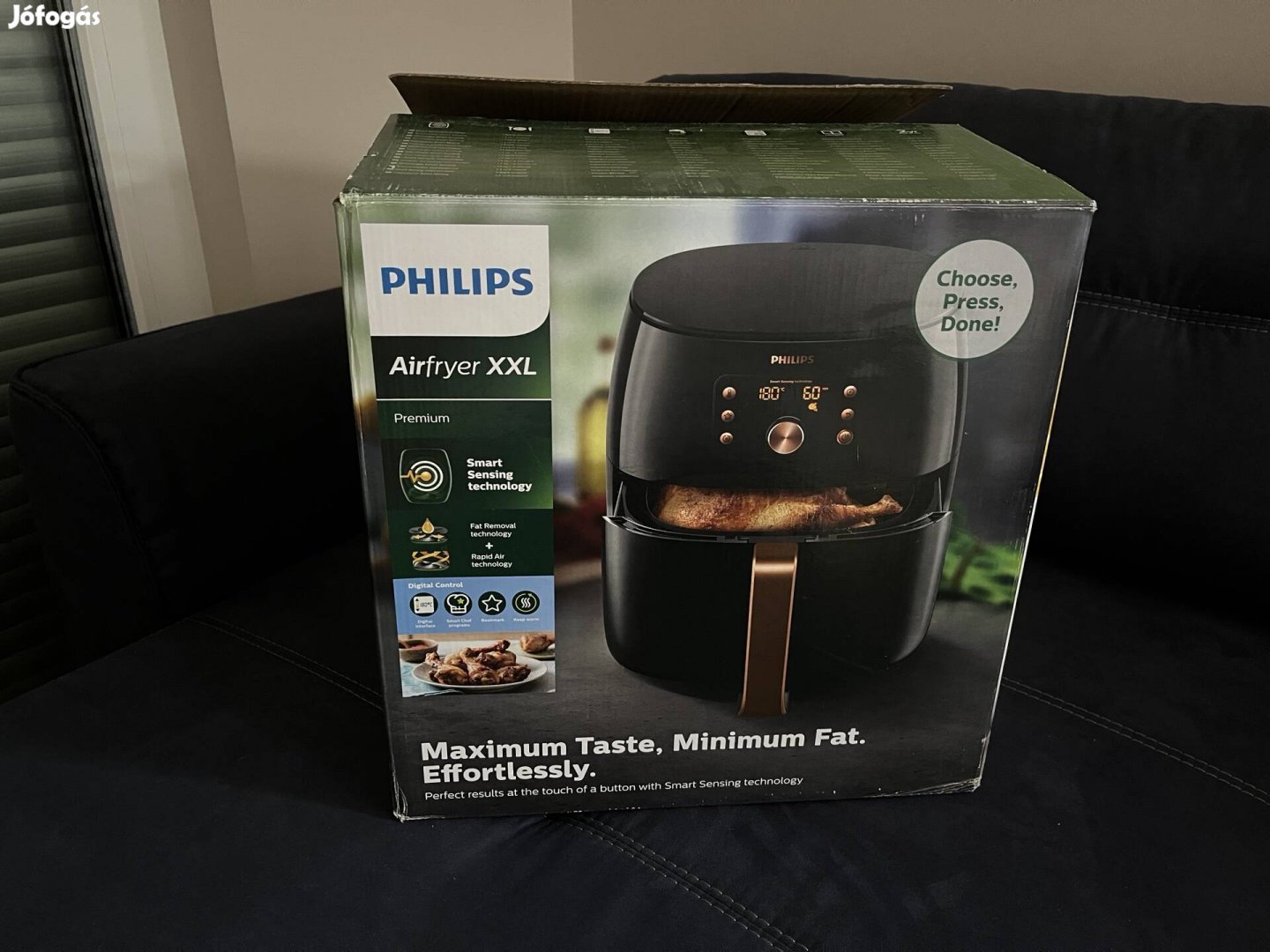 Új Philips HD9867/90 Prémium Airfryer XXL Forrólevegős sütő