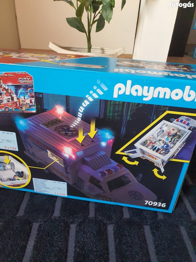 Új Playmobil 70936 amerikai mentőautó 