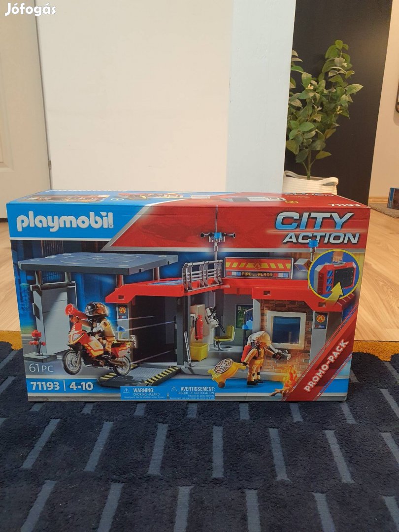 Új Playmobil 71193 hordozható tűzoltóság 