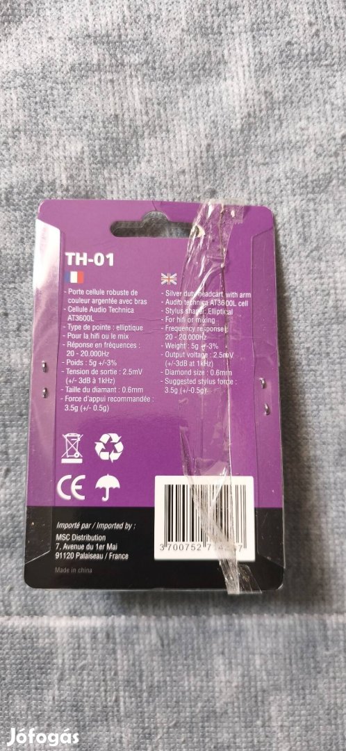 Új Plugger Elite TH-01 Headshell Audio-Technica AT3600L