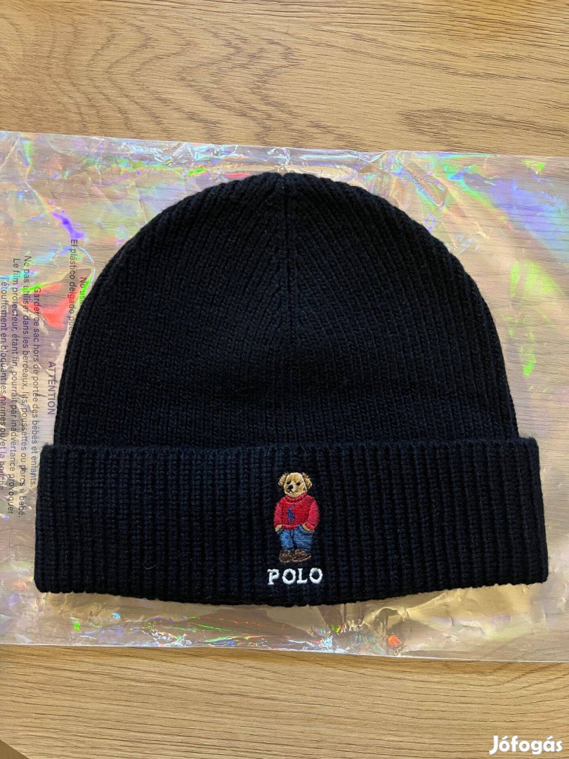 Új Polo RL kötött, téli, gyapjú keverék sapka