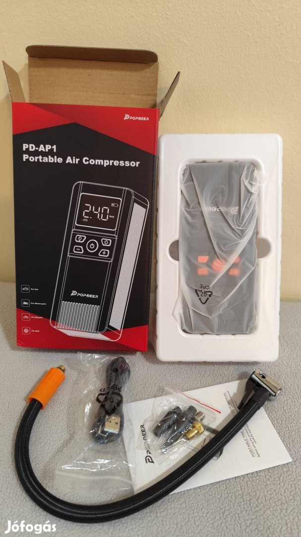 Új Popdeer pd-ap1 akkumulátoros pumpa, kompresszor