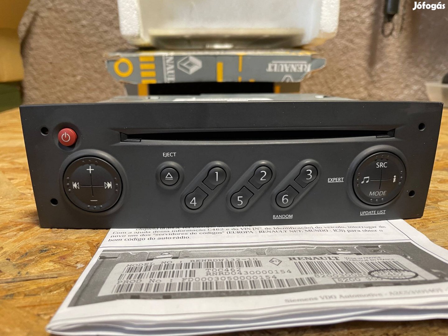 Új Renault Update List gyári MP3 CD rádió dobozában
