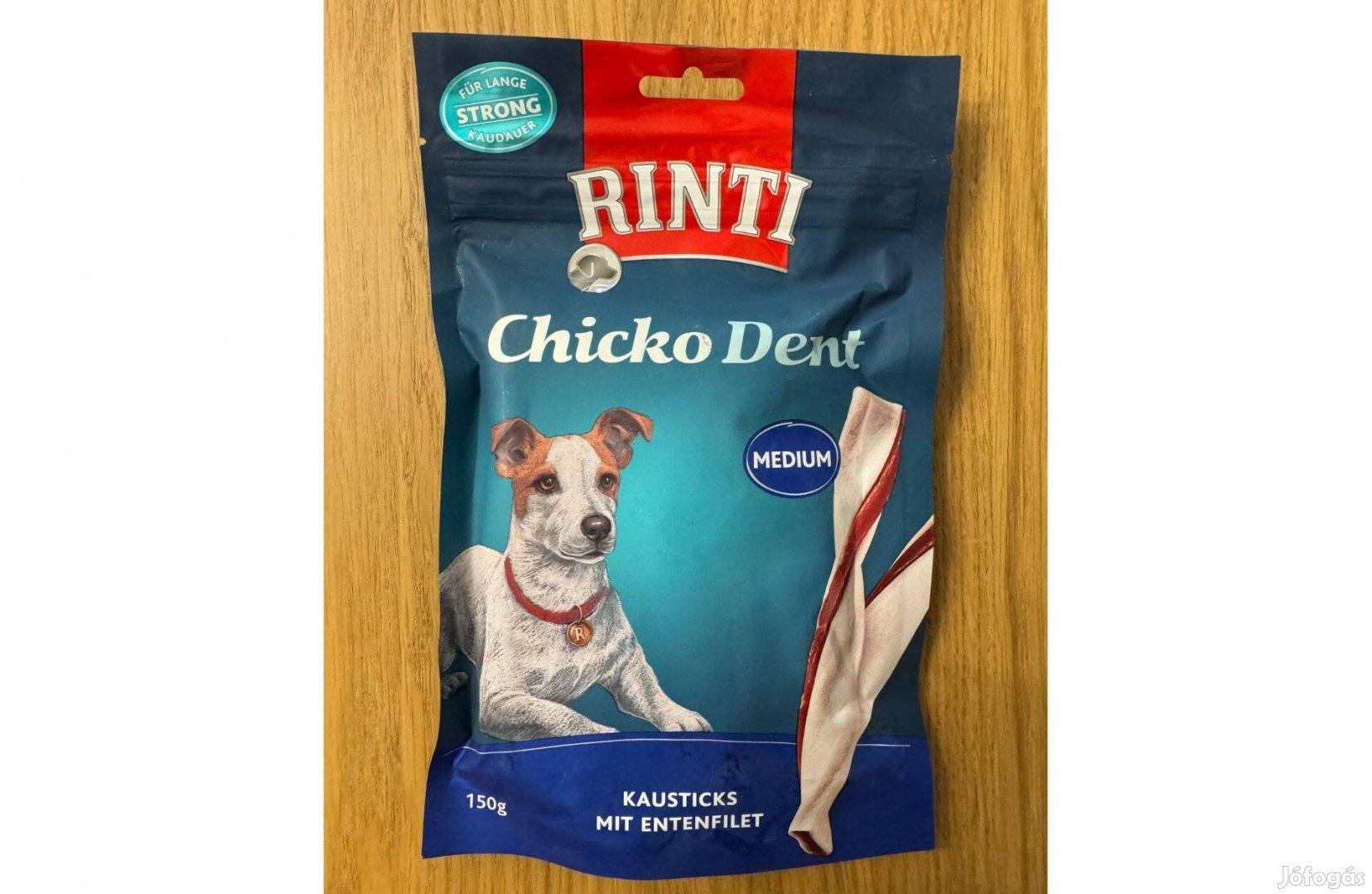 Új Rinti Chicko Dent Medium Kacsás Kacsa Kutya Jutalomfalat 150g