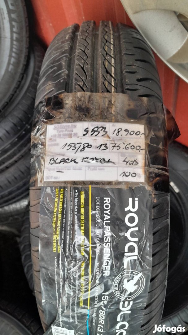 Új Royal Black 155/80R13 nyári gumiabroncsok 