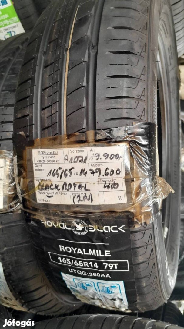 Új Royal Black 165/65R14 nyári gumiabroncsok 