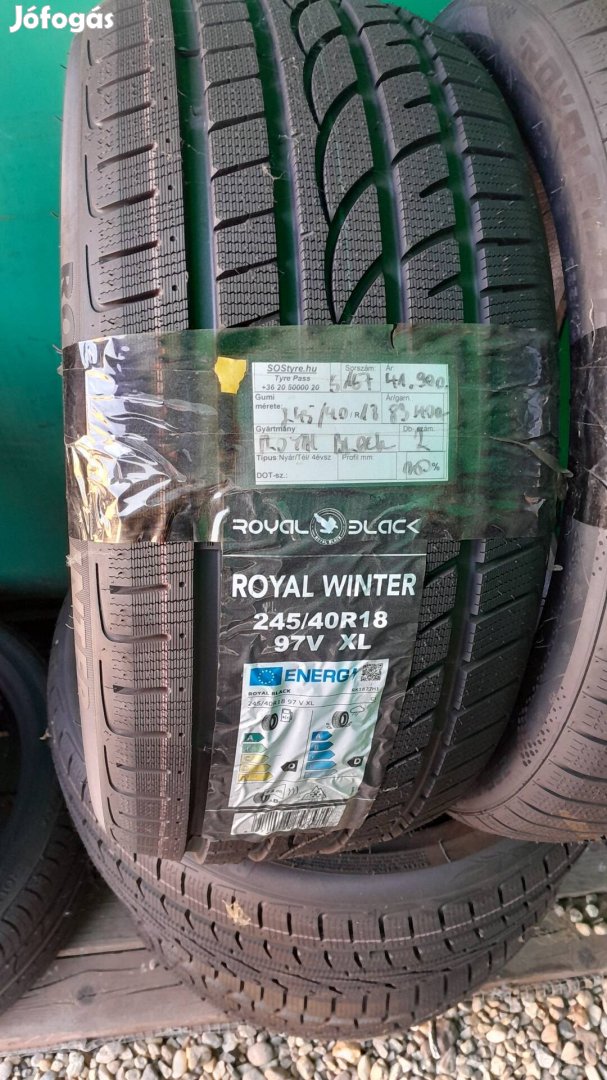 Új Royal Black 245/40R18 téli gumi 