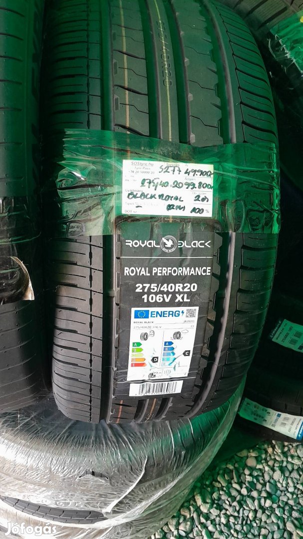 Új Royal Black 275/40R20 nyári gumiabroncsok 