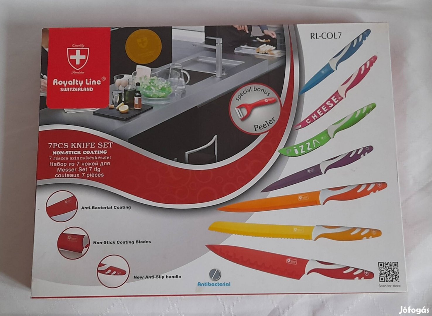 Új Royalty Line 71 részes szines késkészlet-Bontatlan