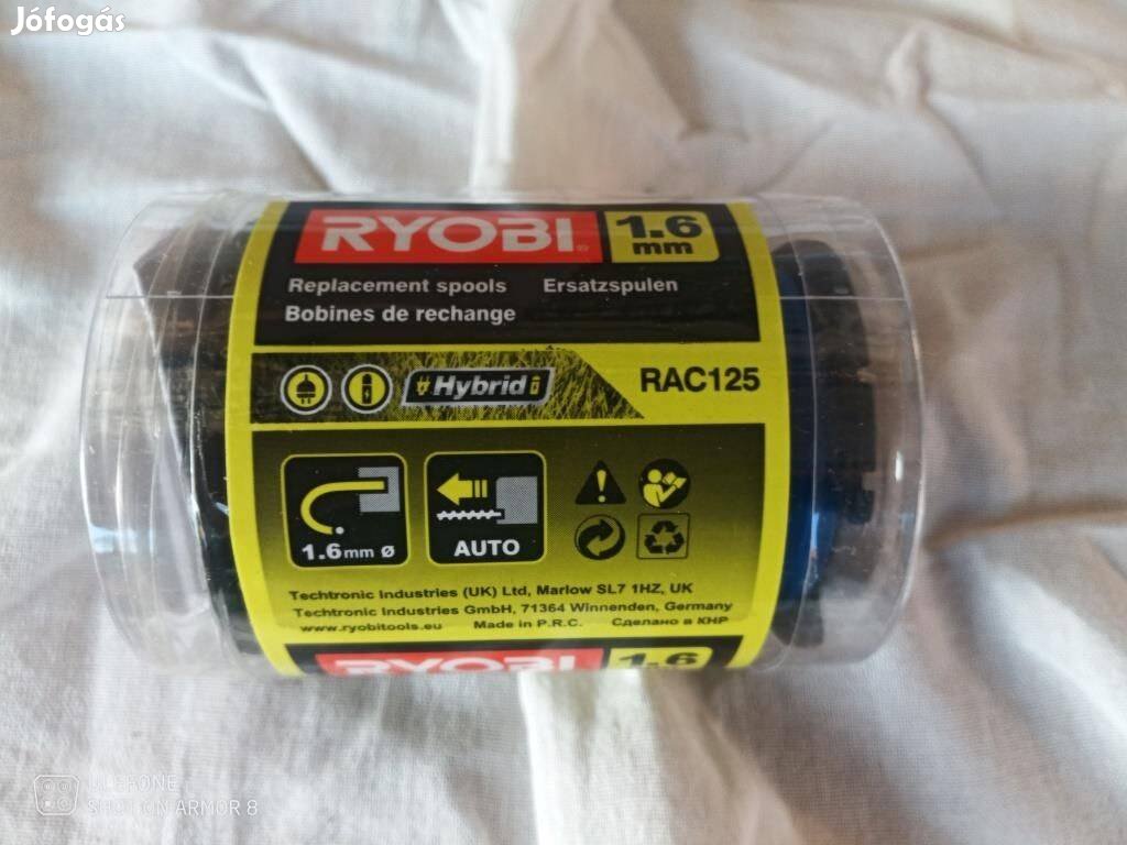 Új Ryobi RAC125 3db orsó damil 1,6mm fűkasza szegélynyíró