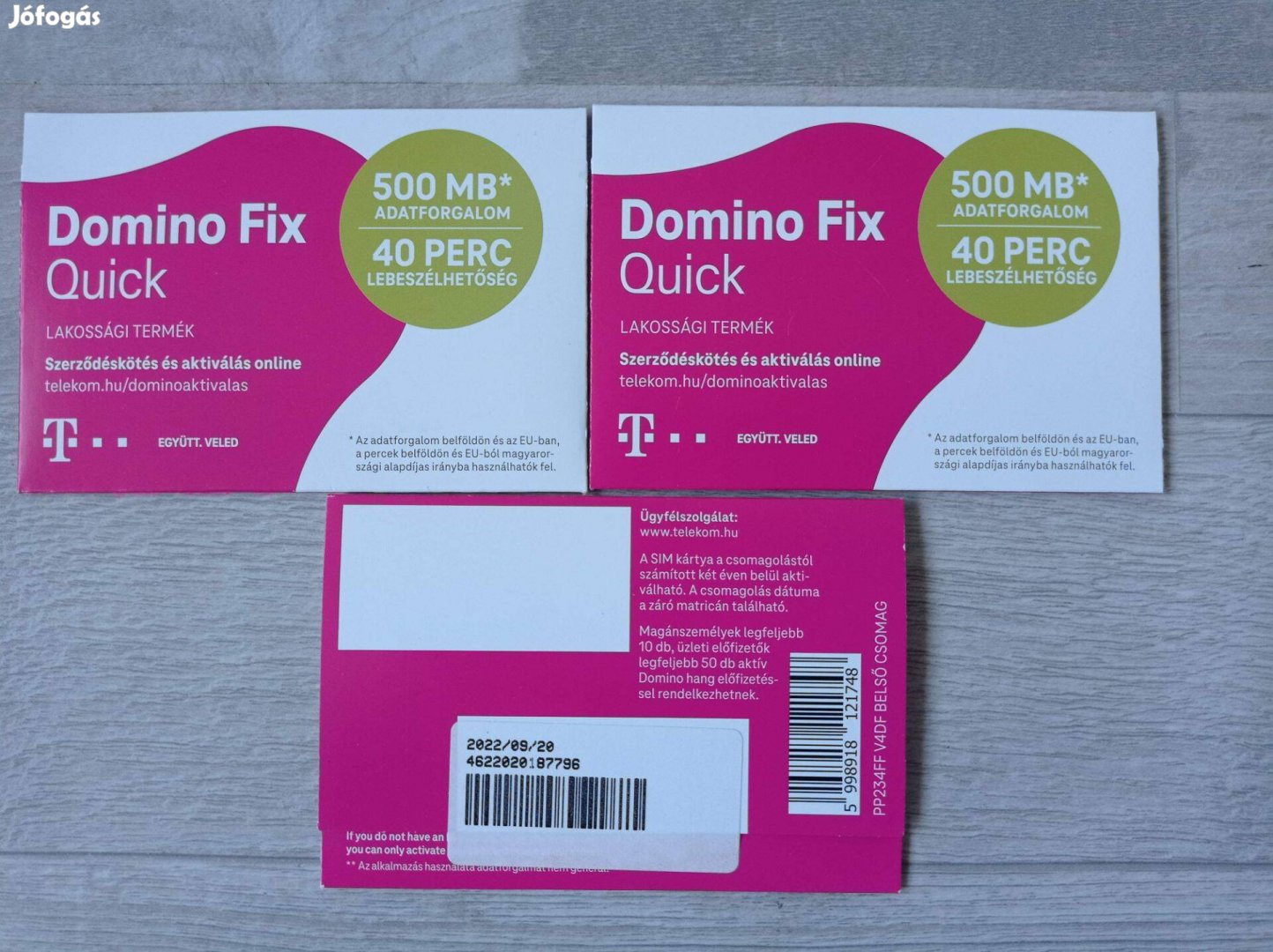 Új SIM kártya telekomos Domino Fix