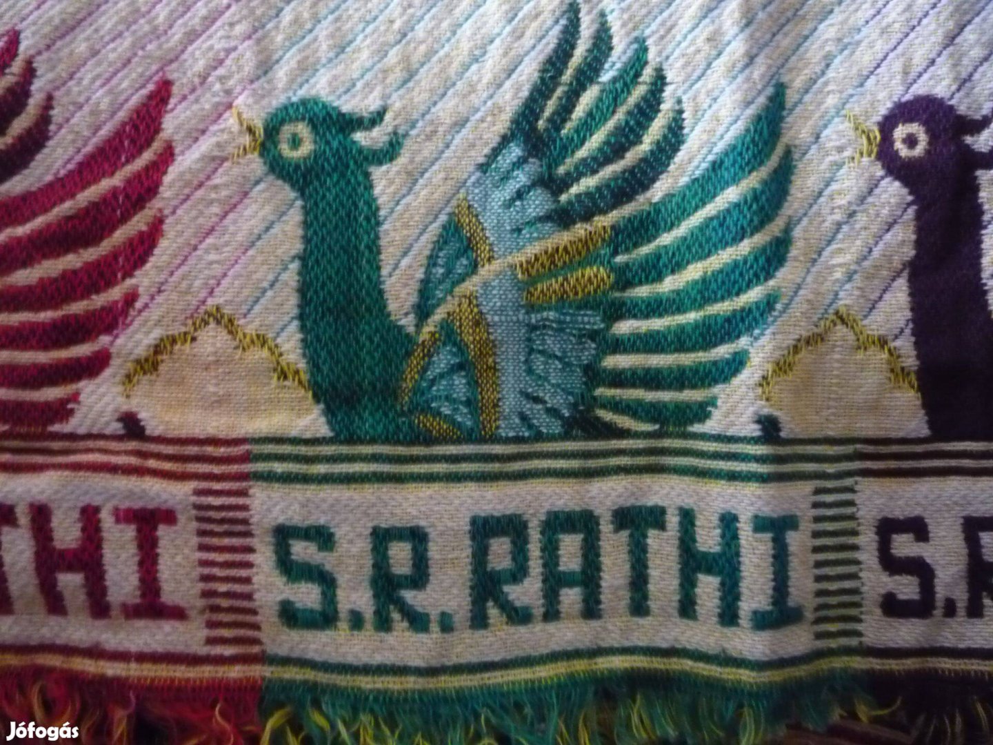 Új SR Rathi Indiai pamut színes kétoldalas ágytakaró terítő 220x140 cm