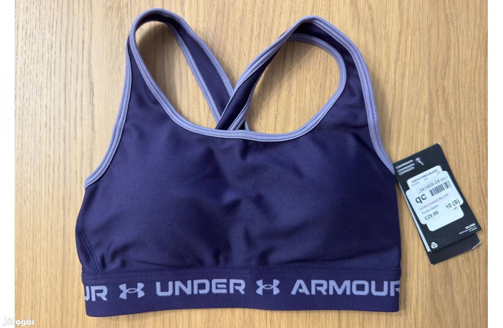 Új S Under Armour Crossback Mid Bra Sportmelltartó Közepes Tartású