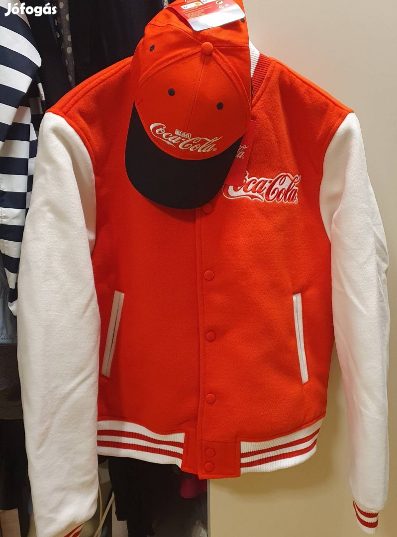 Új S-es Coca-Cola Marvel Deadpool varsity baseball bomber dzseki sapka