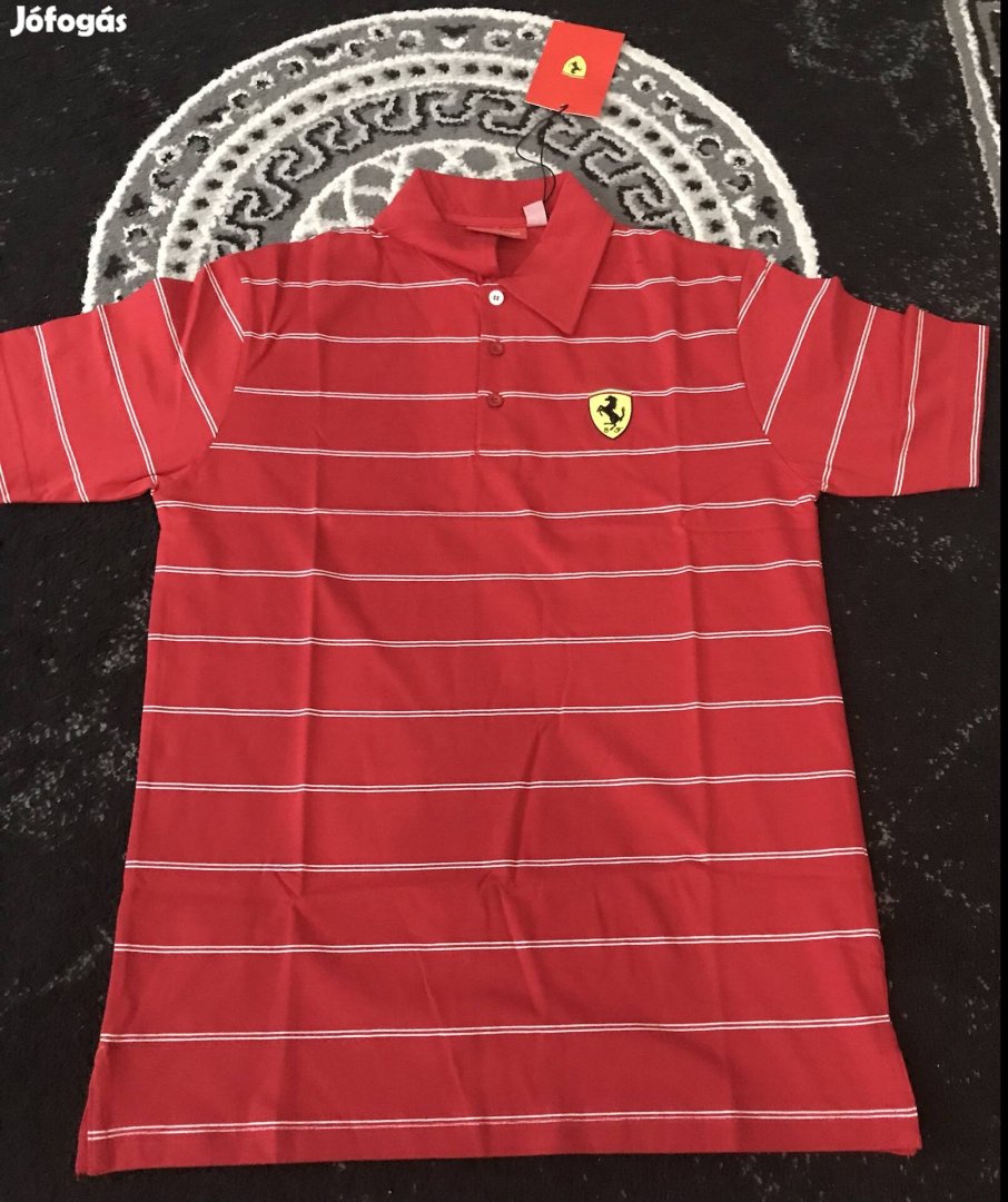 Új S-es eredeti Ferrari galléros póló