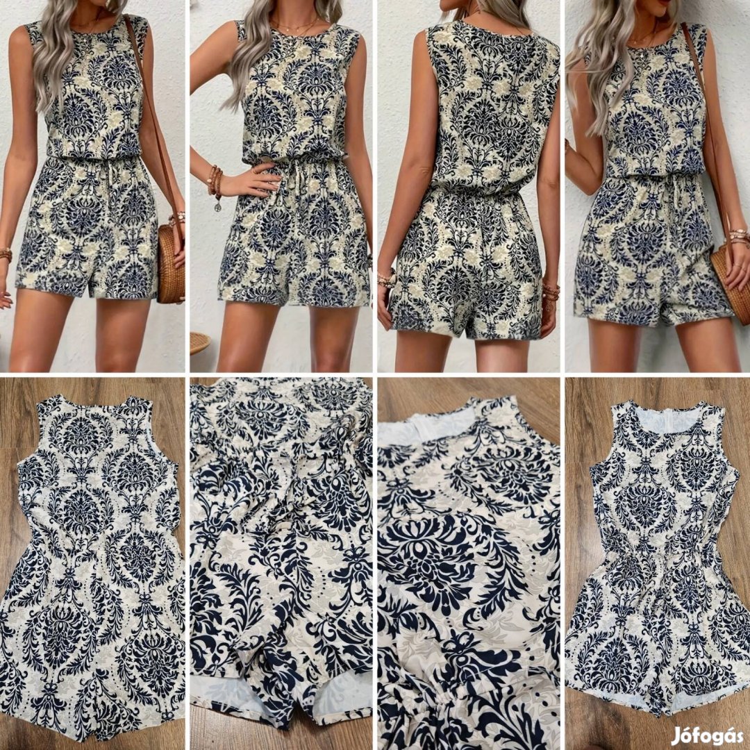 Új S-es női egyrészes overál, playsuit, ruha, rövidnadrág