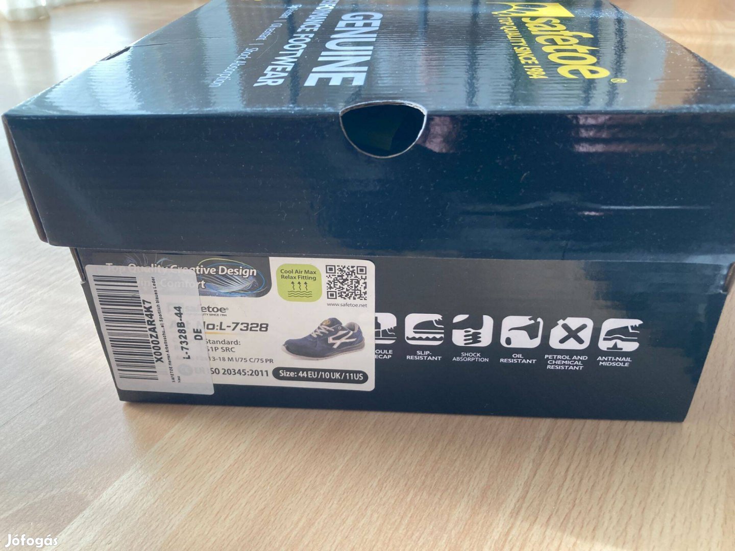 Új Safetoe Cool Air Max Relax Fitting munkavédelmi cipő 44-es méret