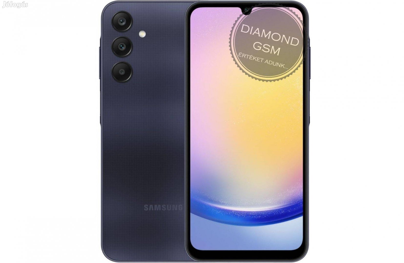 Új Samsung A256B Galaxy A25 128GB 5G Dual, Fekete színben