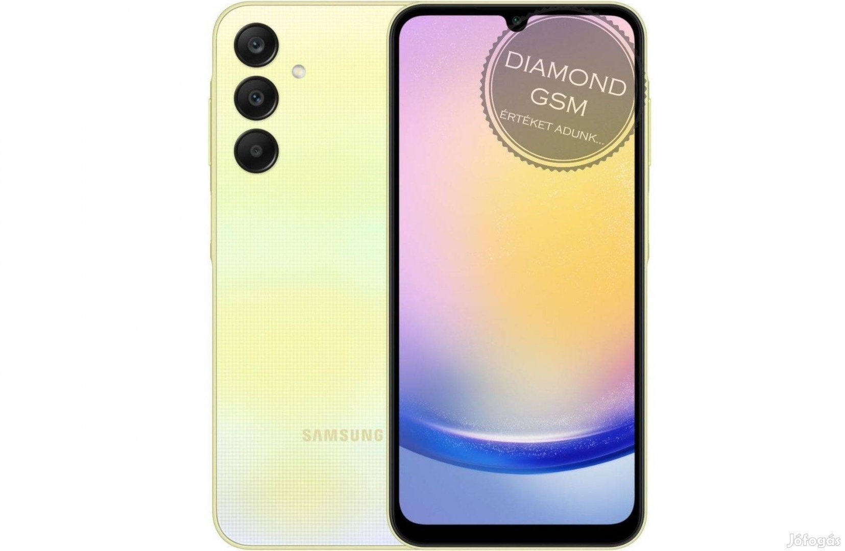 Új Samsung A256B Galaxy A25 128GB 5G Dual, Sárga színben,