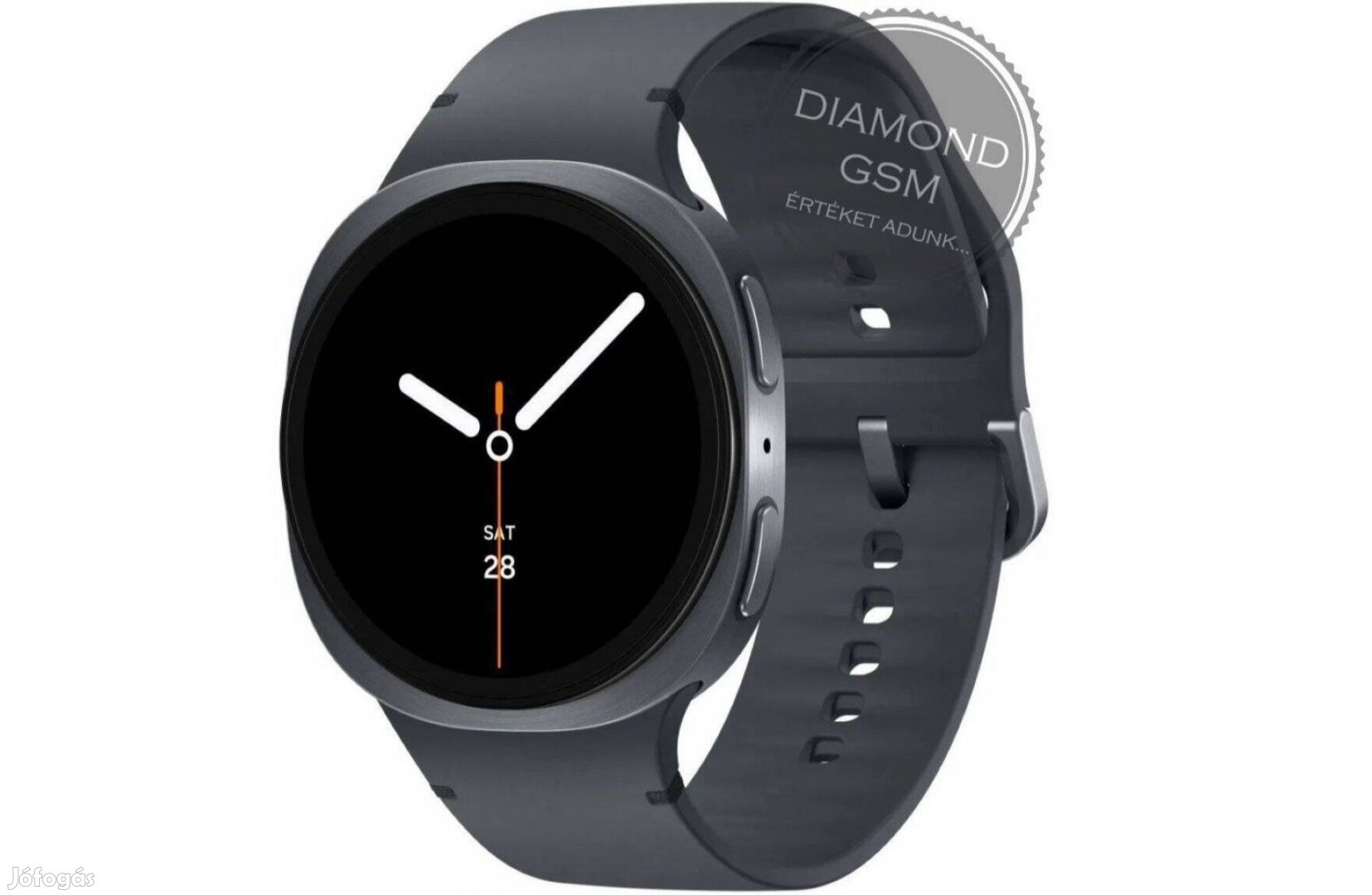 Új Samsung Galaxy L330 Watch8 44mm Grafit Szürke színben