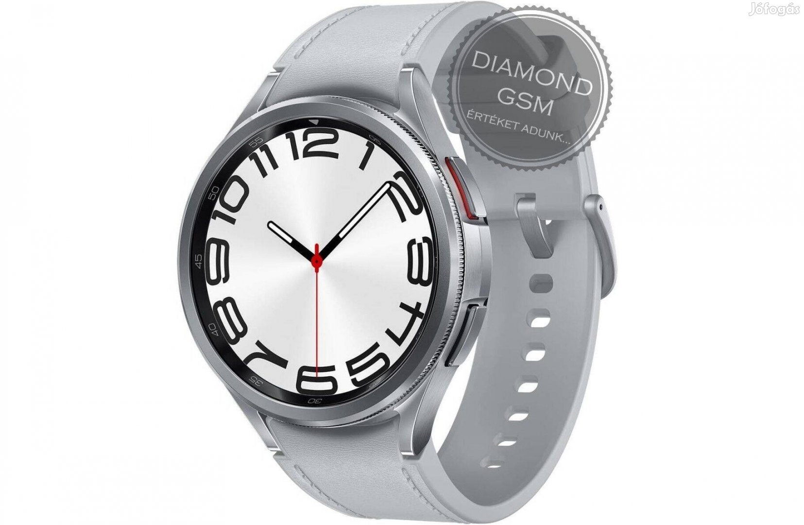 Új Samsung Galaxy SM-R950 Watch6 Classic 43mm Ezüst színben,