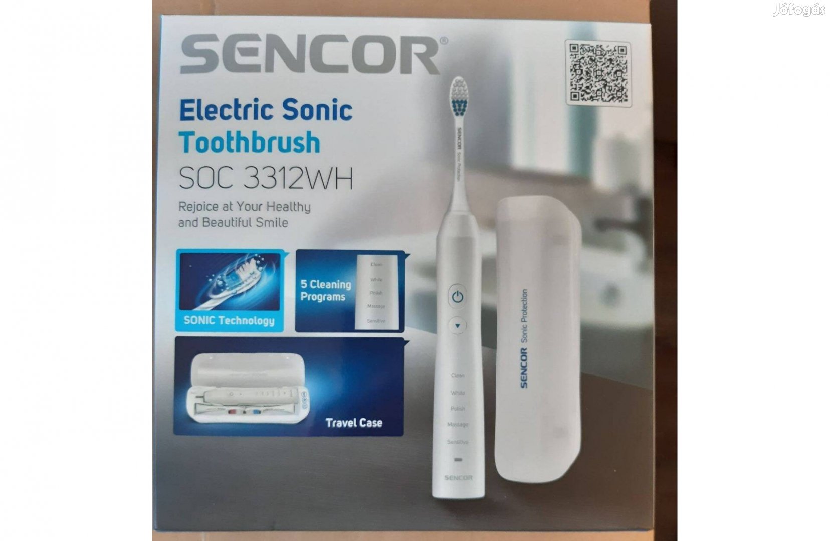 Új Sencor SOC 3312WH elektromos szónikus felnőtt fogkefe