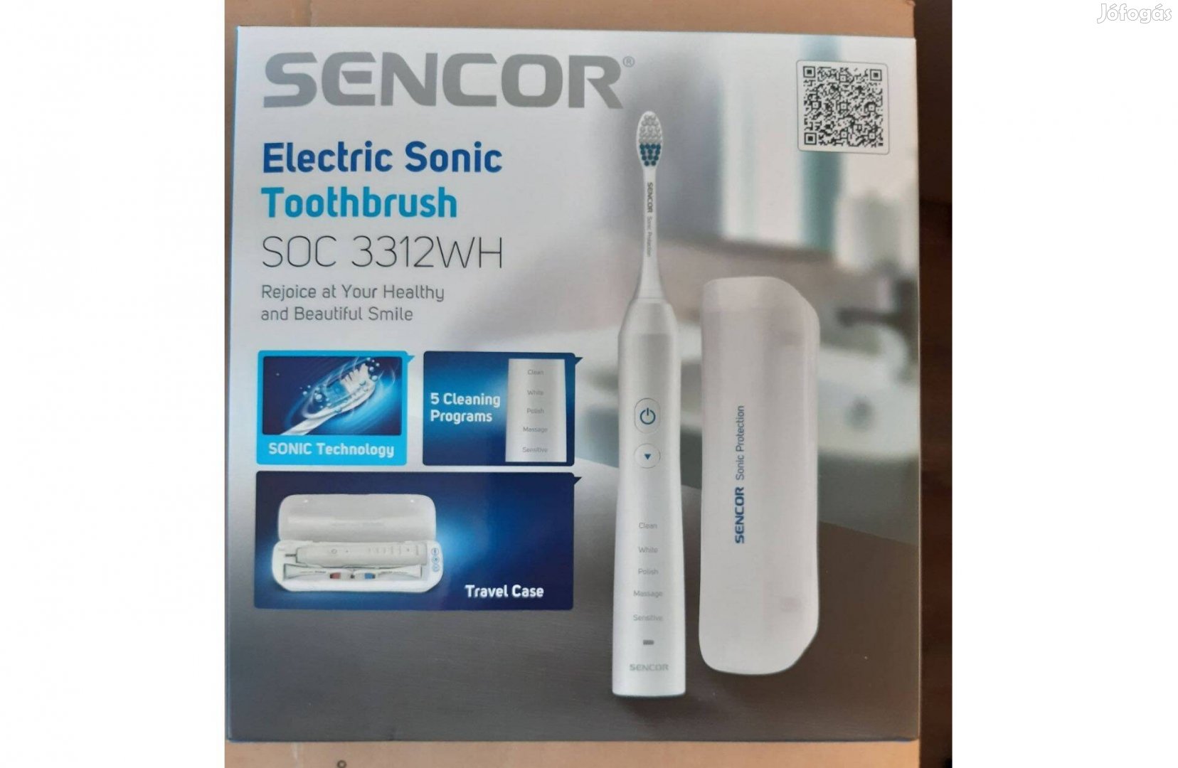 Új Sencor SOC 3312WH elektromos szónikus felnőtt fogkefe