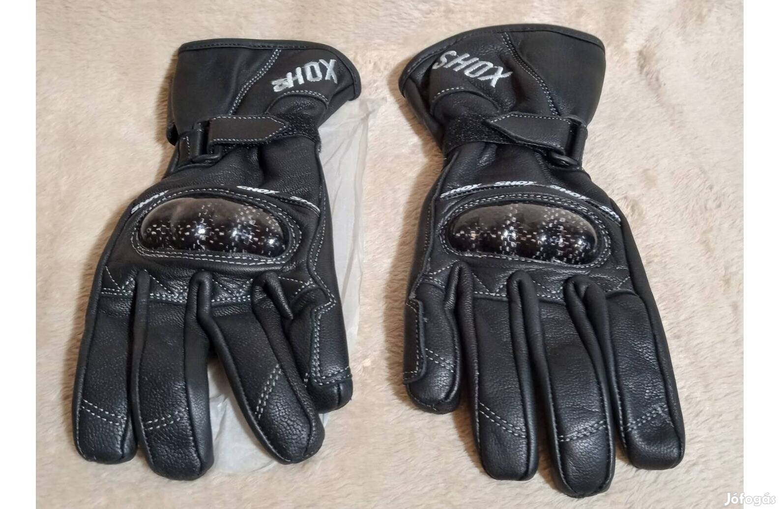Új Shox motoros bőr kesztyű S