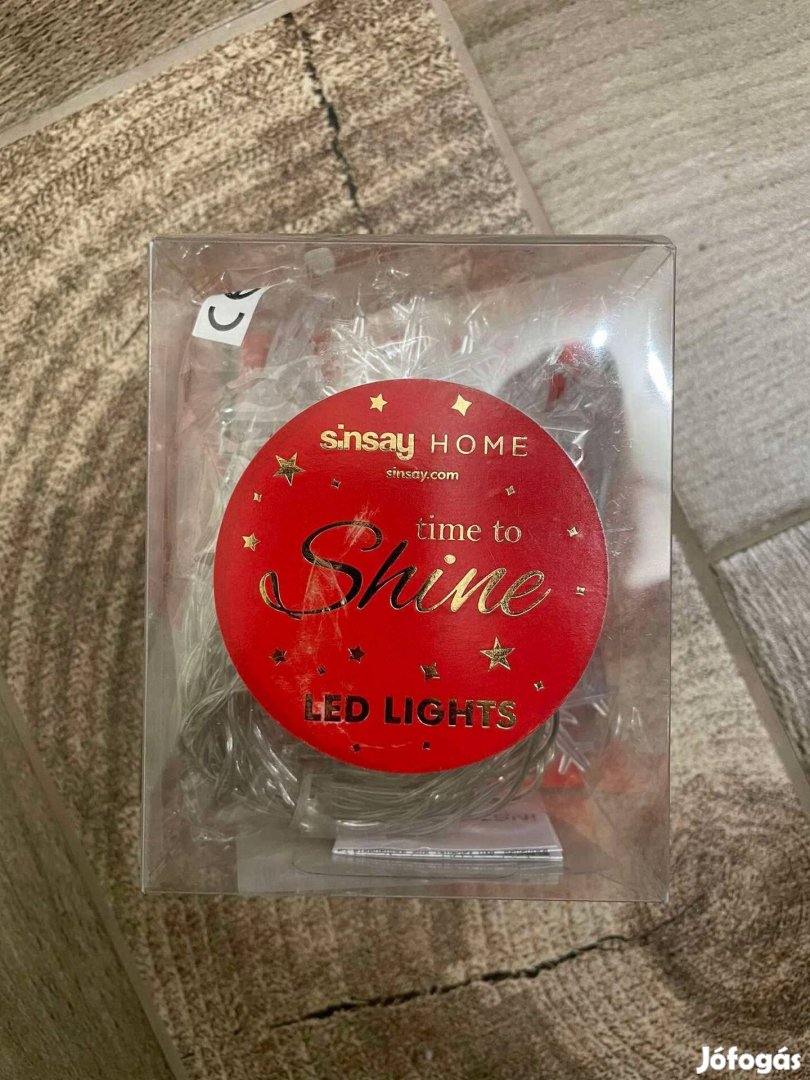 Új Sinsay Home 20 LED-es Karácsonyi Világitás Hópihe Formájú Fényfüzér