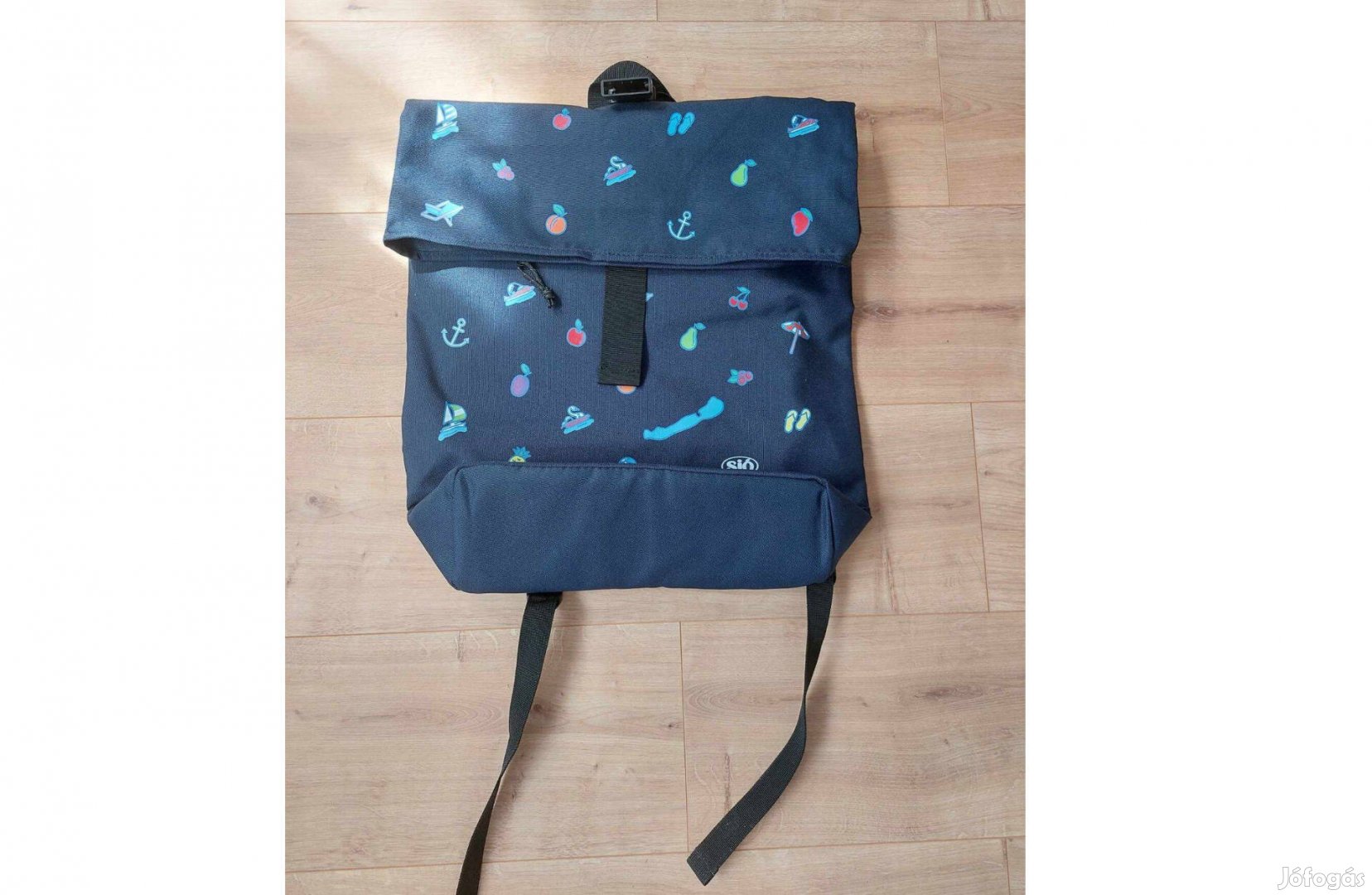 Új Sió Bagbase márkájú sötétkék, erős vászon zsák-hátizsák eladó