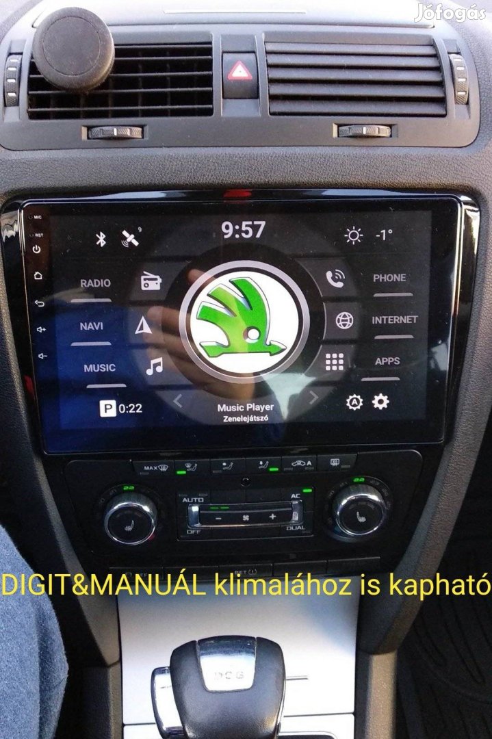 Új Skoda Octavia 2 Android magyar multimédia rádió hifi fejegység GPS