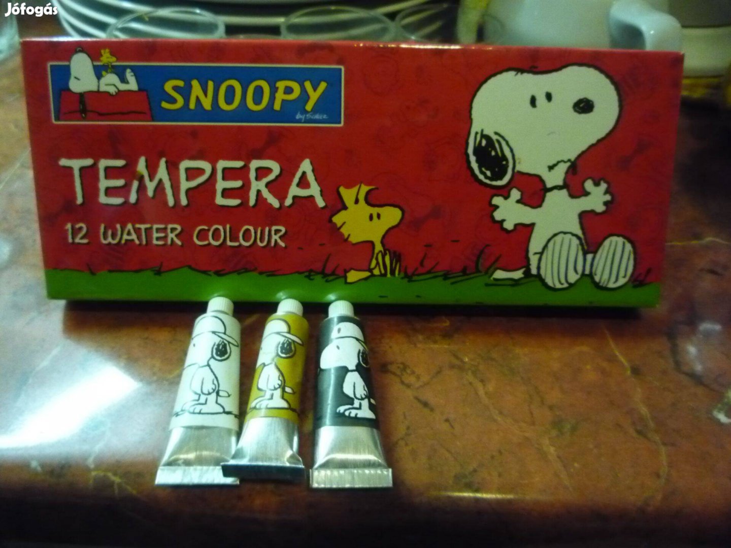 Új Snoopy 12+3 darabos tempera készlet + 6 darabos Snoopy zsírkrérta