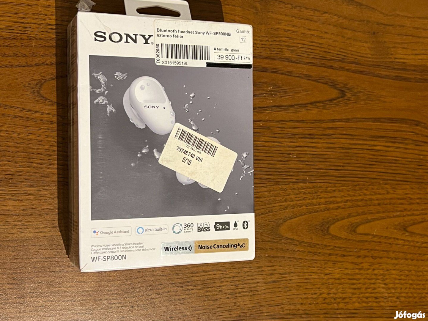 Új Sony WF-SP800NB bluetooth fülhallgató