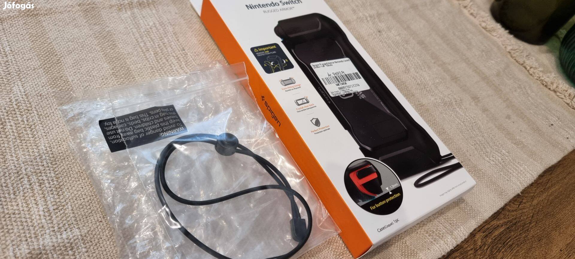 Új Spigen Rugged Armor for Nintendo Switch tok fekete dobozos
