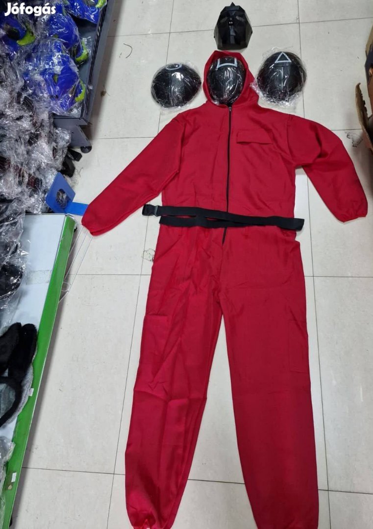 Új Squd Game jelmez 98-tól 3XL méretig sok kiegészítővel