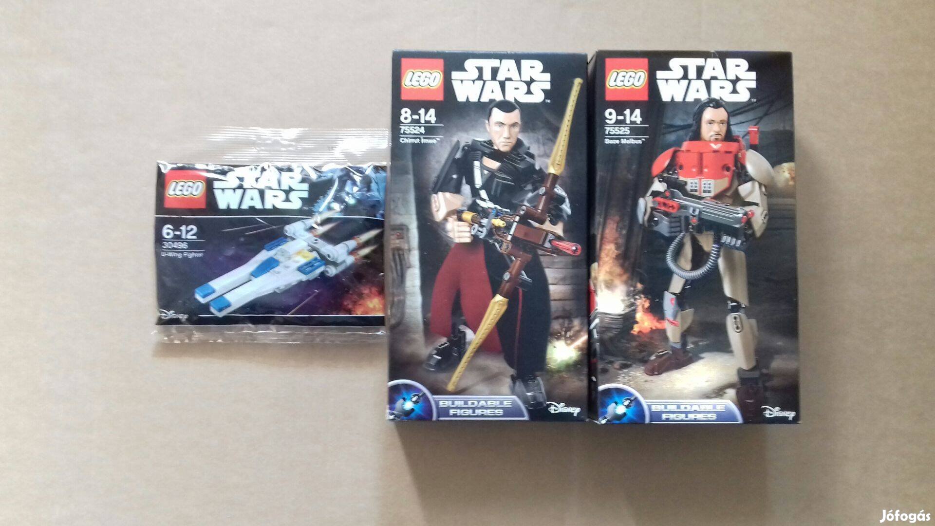 Új Star Wars LEGO 75524 Chirrut + 75525 Baze + 30496 U-wing Fox.azárba