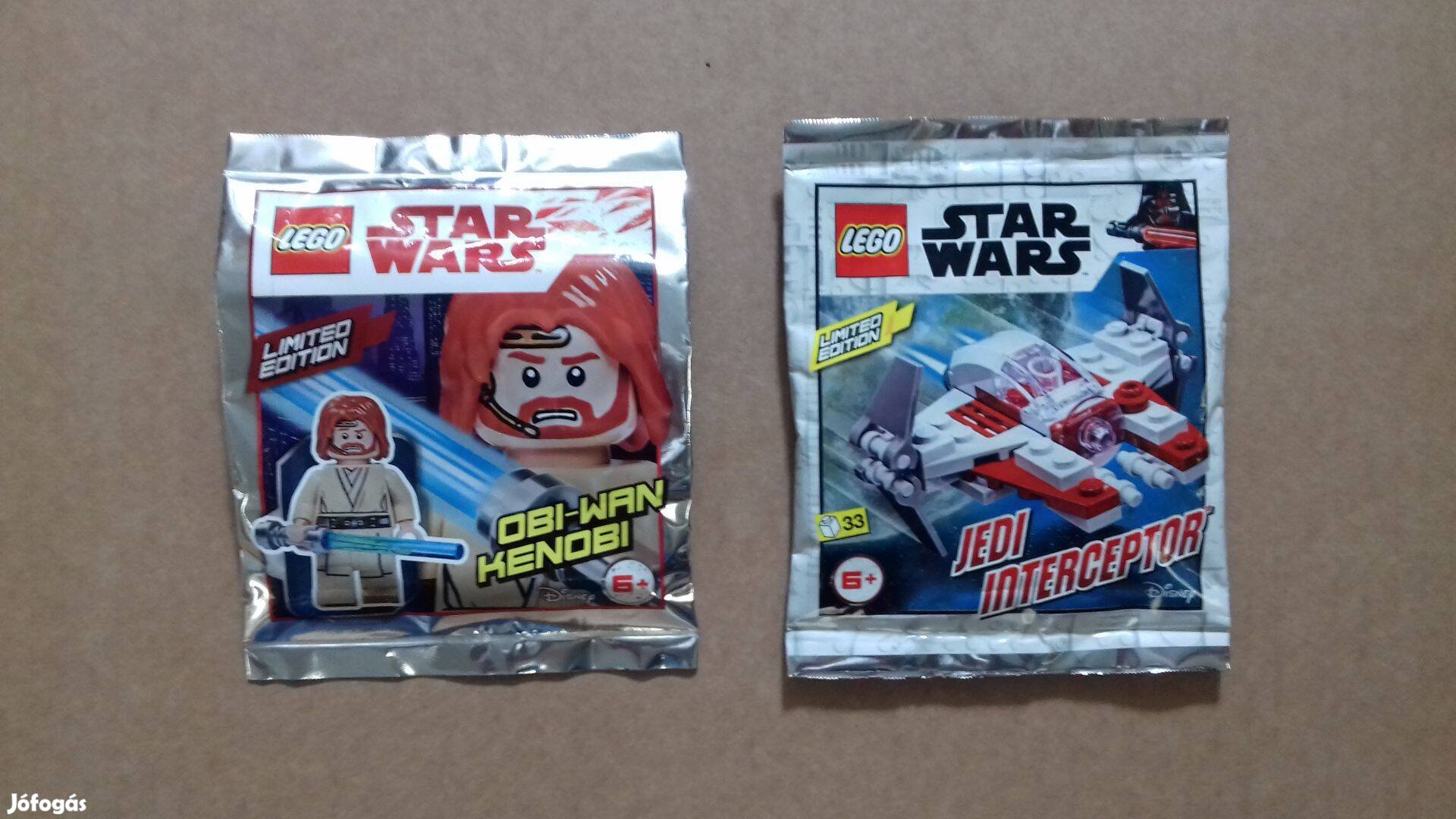 Új Star Wars LEGO Obi-Wan Kenobi minifigura + Jedi Interceptor Fox.árb