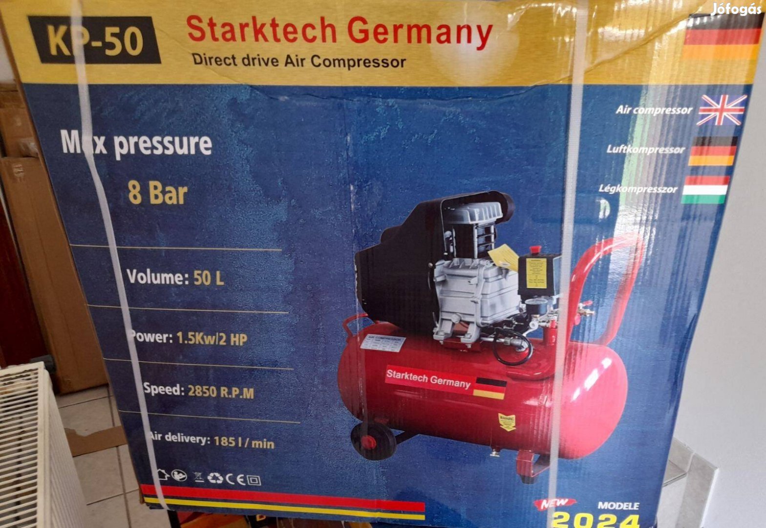 Új Starktech kompresszor 50L, 1500W