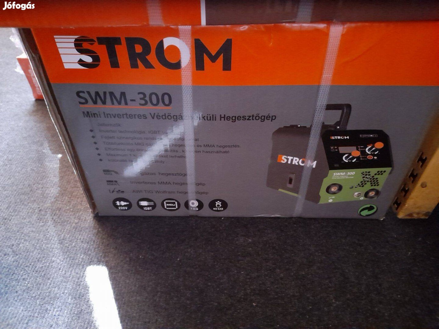 Új Strom SWM-300 Inverteres Védőgáz Nélküli CO2 Hegesztőgép (Porbeles)