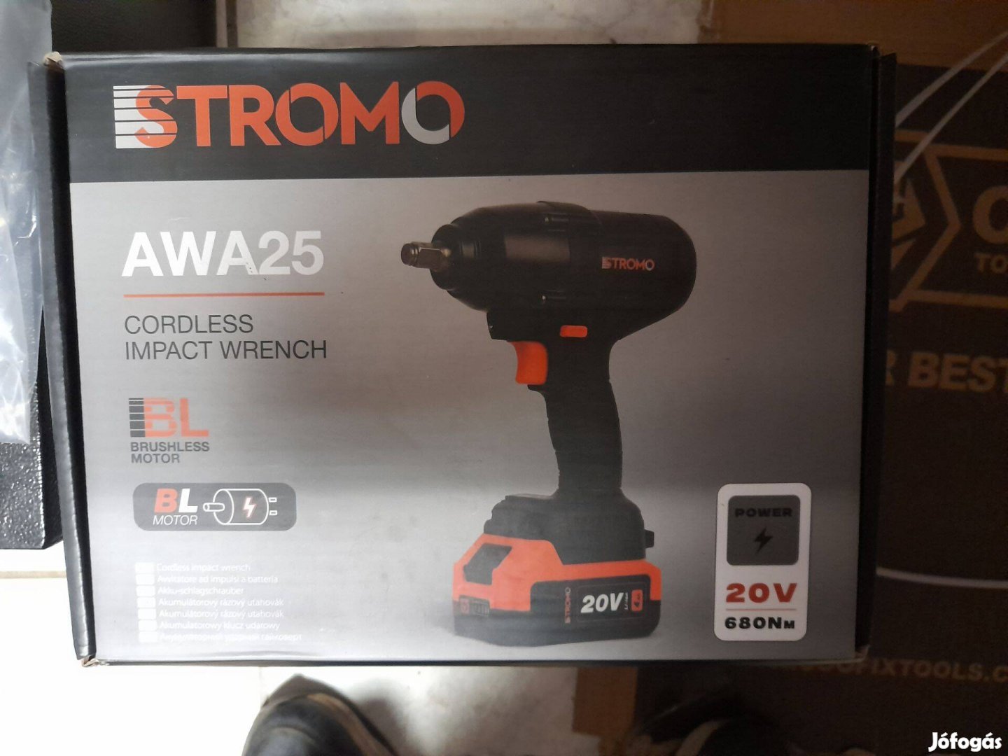 Új Stromo Akkus ütvecsavarozó , kerékkulcs 20V, 680Nm, 1/2"