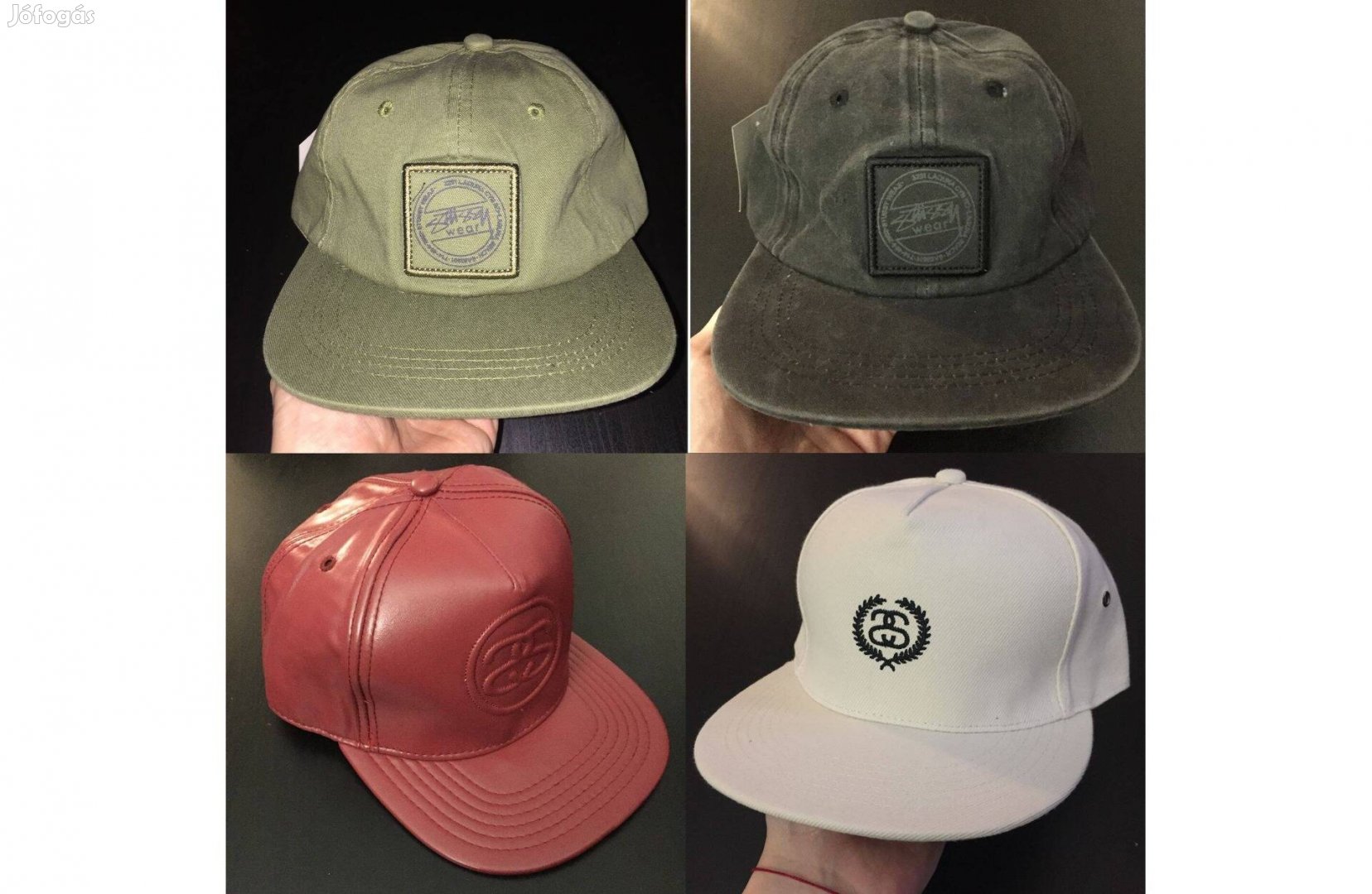 Új Stussy Baseball Sapka Szürke Piros Fehér Zöld Khaki Állítható