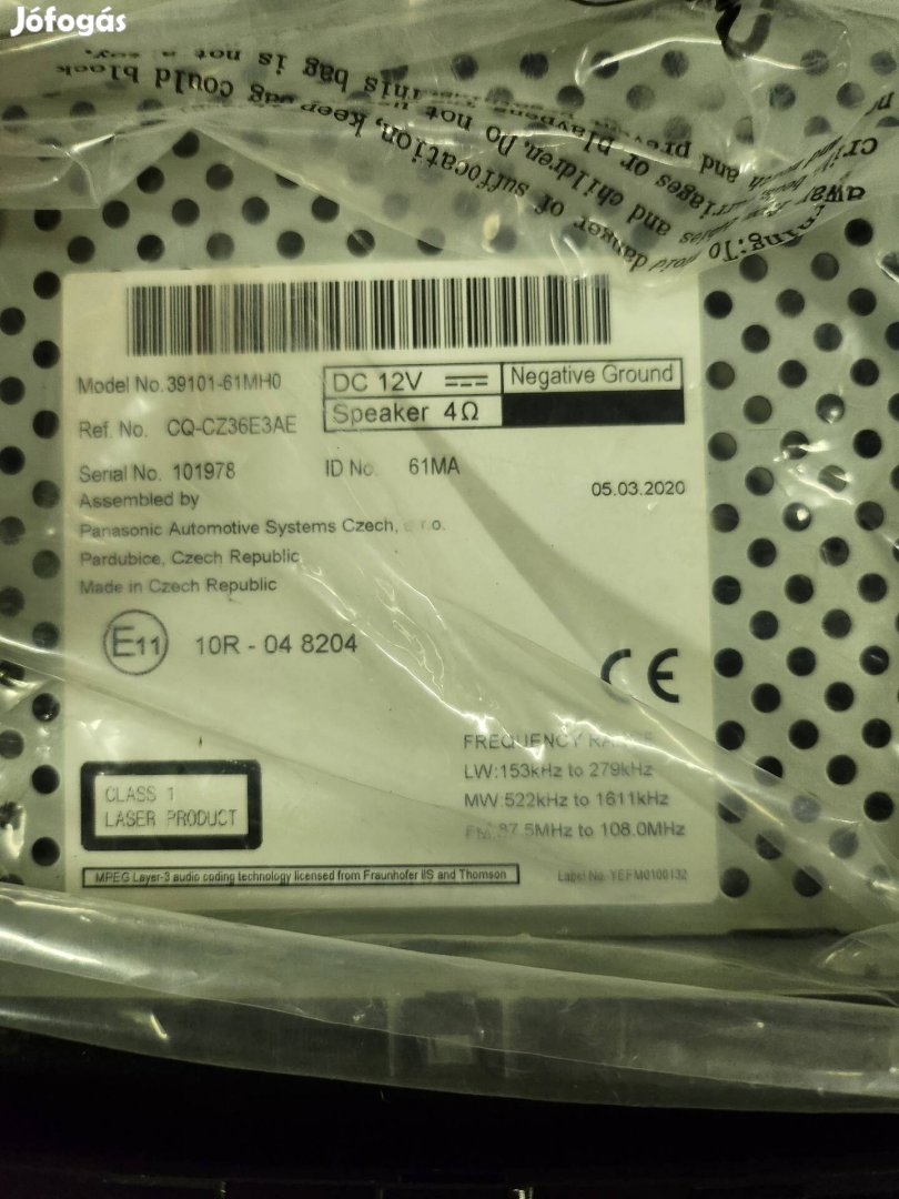 Új Suzuki Sx4 fejegység, autós magnó!