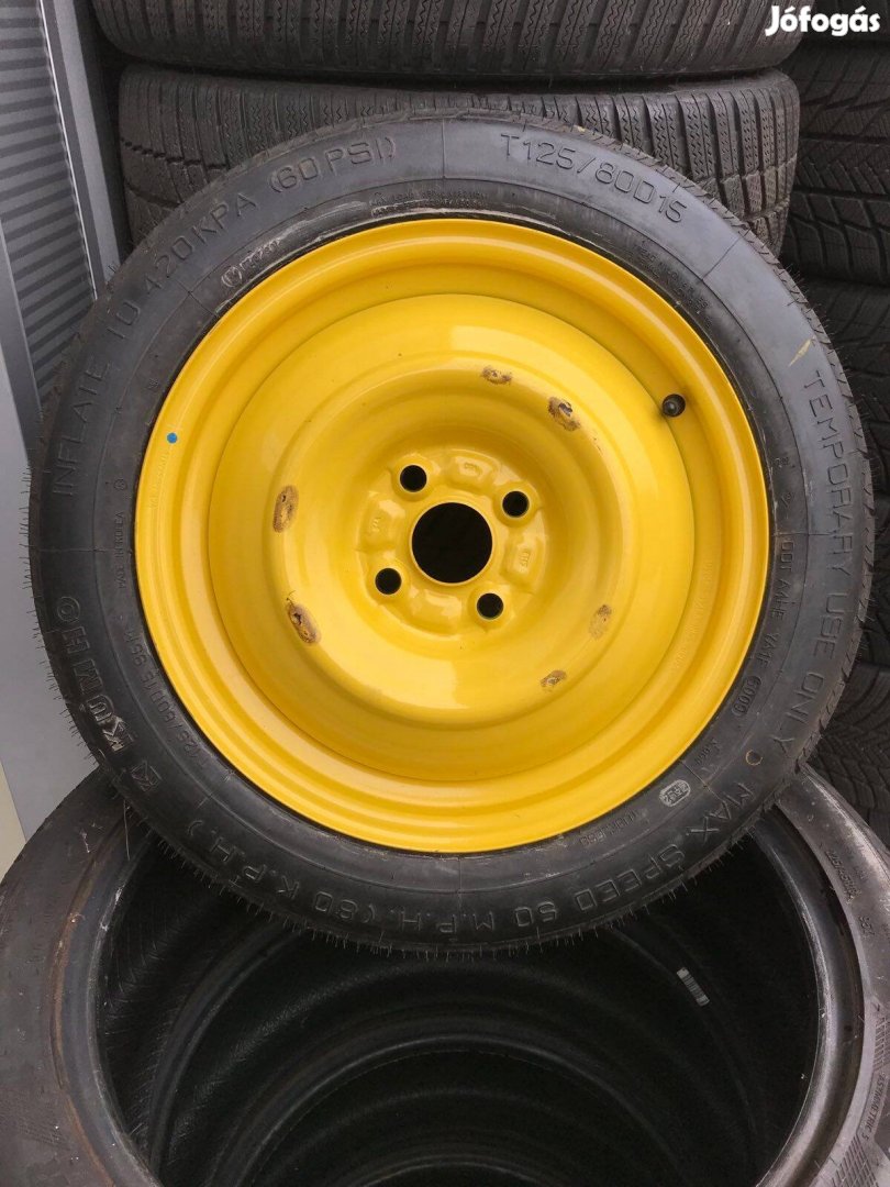 Új Suzuki pótkerék mankókerék 125/80 D15 R15 Col 4x15 ET45