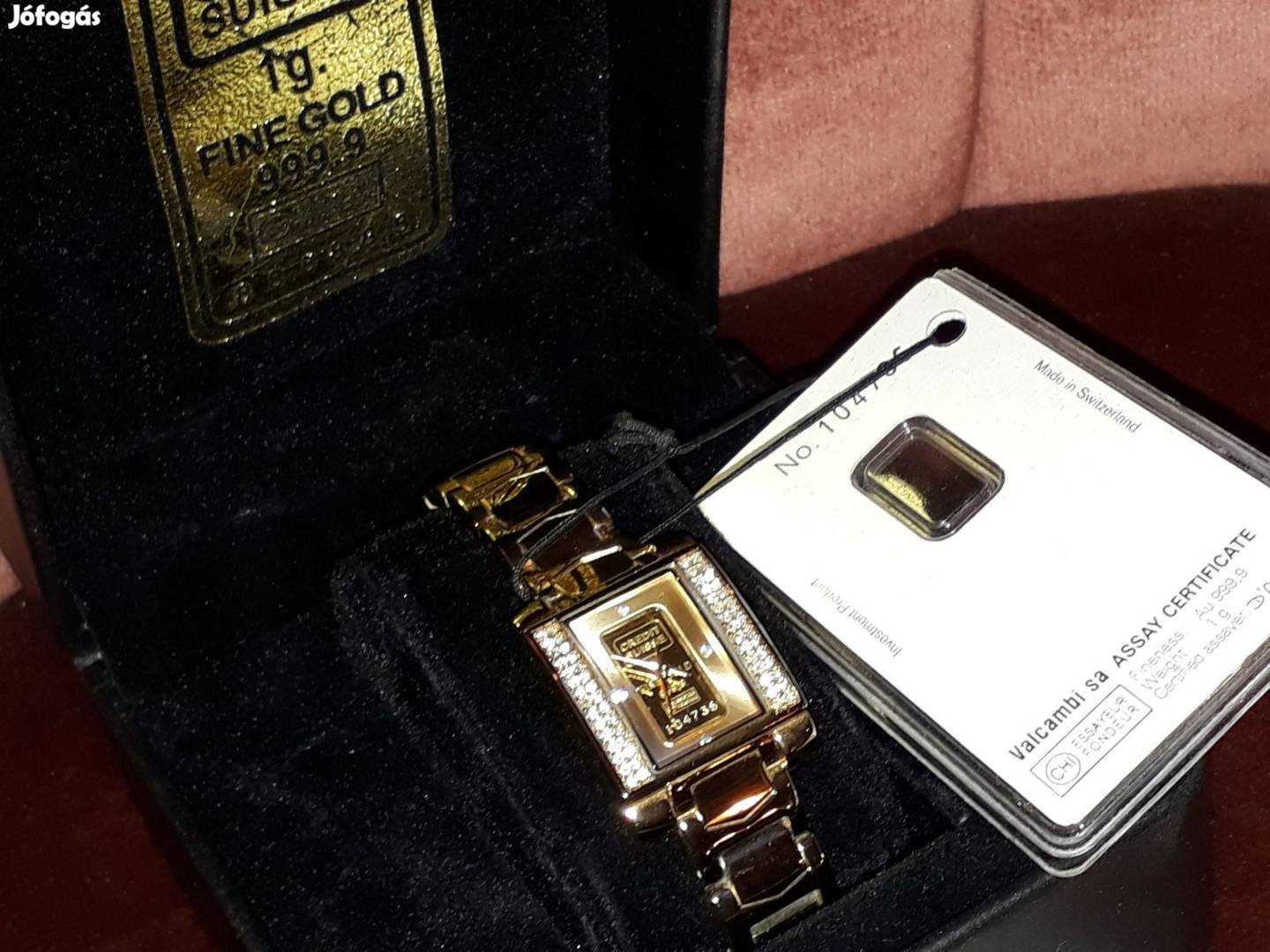 Új Svájci Arany Luxus Női Ékszer Karóra, Gyémánt Jellegű Köves Óra