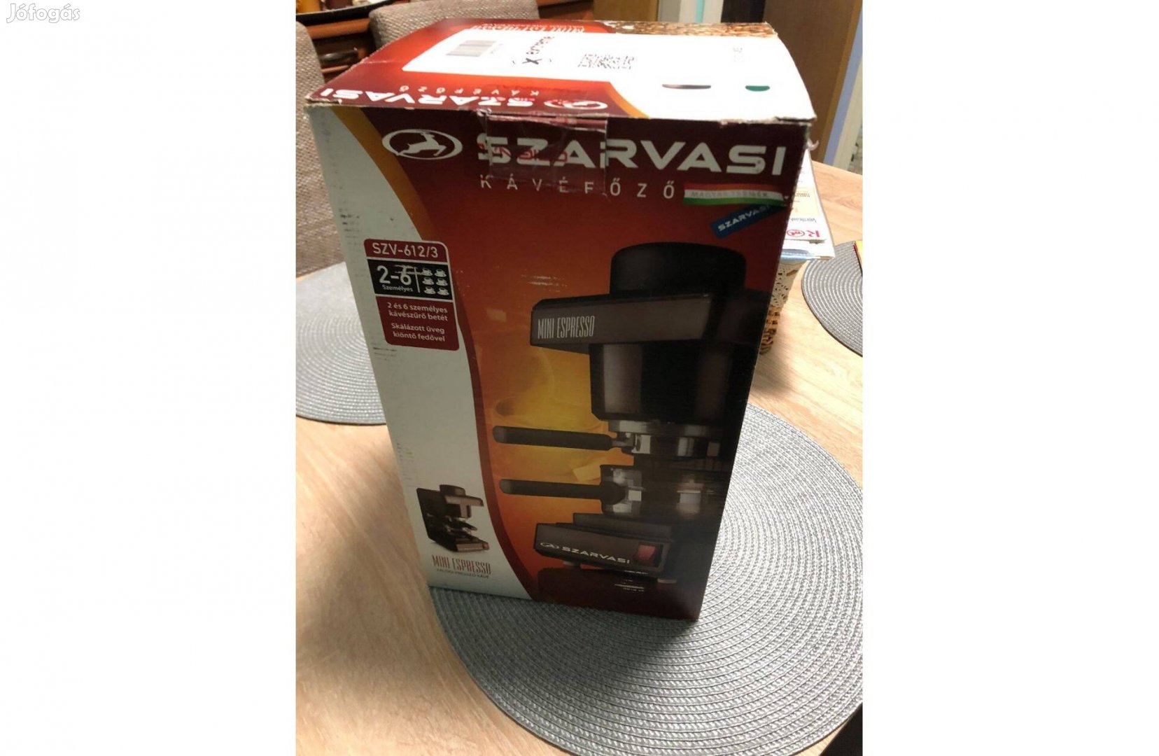 Új Szarvasi SZV-612/3 Mini Espresso kávéfőző, zöld eladó !!