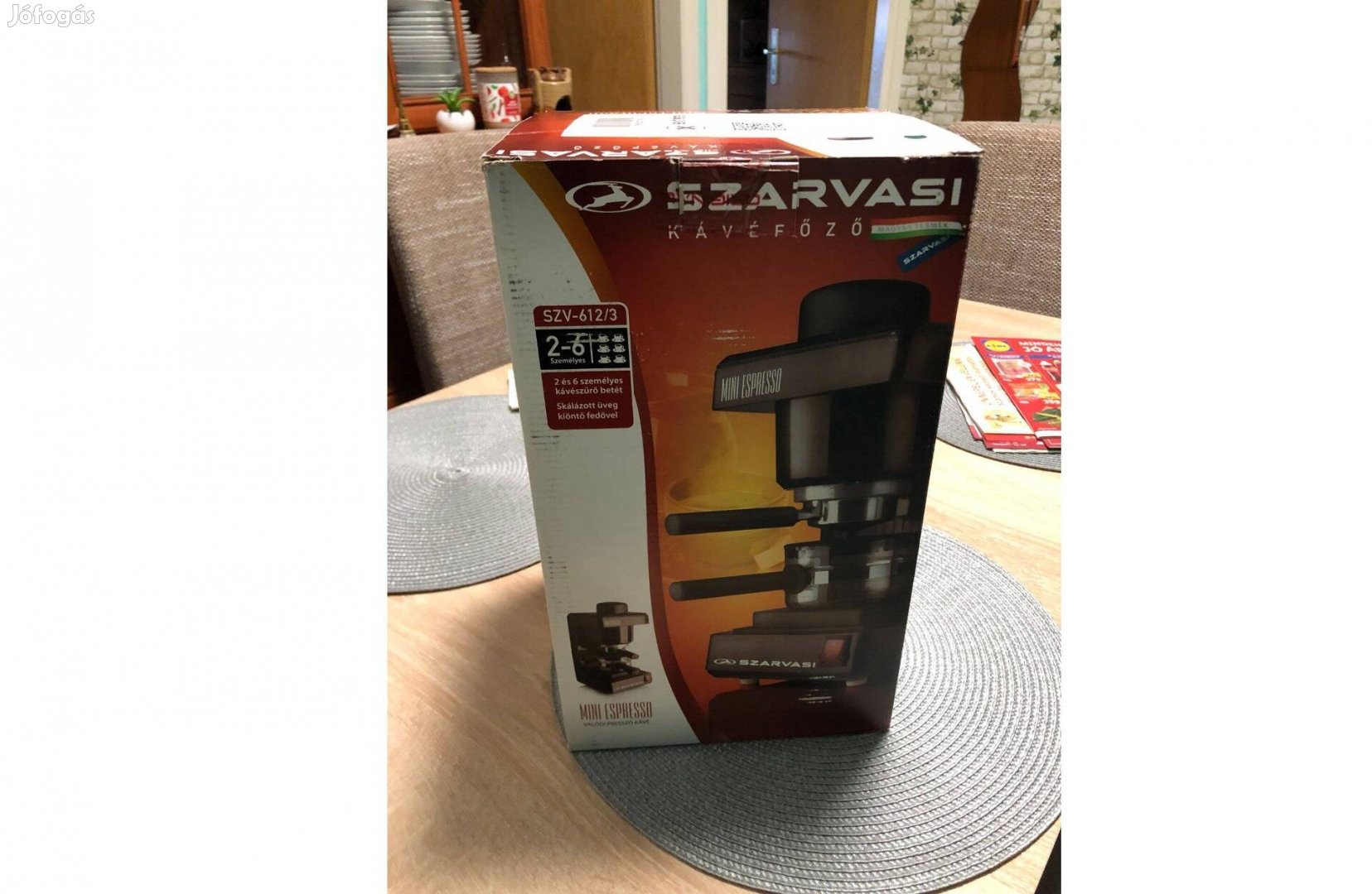 Új Szarvasi SZV-612/3 Mini Espresso kávéfőző, zöld eladó !!