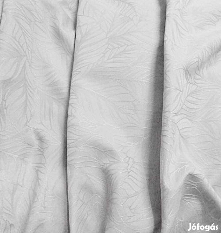 Új Szürke levélmintás sötétítő-dekor függöny 12m x 150 cm